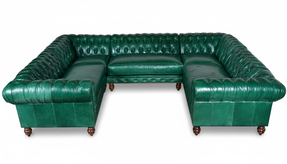 Chesterfield Ecksofa Wohnlandschaft Polster Couch Big Ledersofa Eckgarnitur Neu