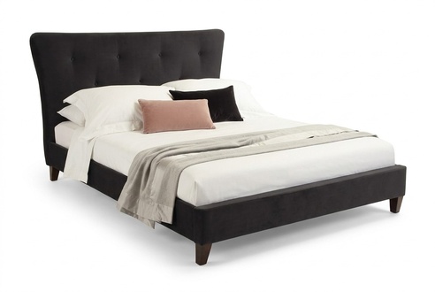 Chesterfield Englisches Bett Schwarz 160/180x200 Doppelbett Betten Polster Neu