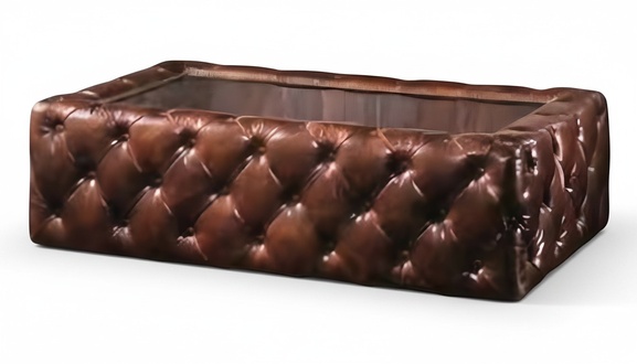 Chesterfield Glastisch Wohnzimmer Couchtisch modern elegant