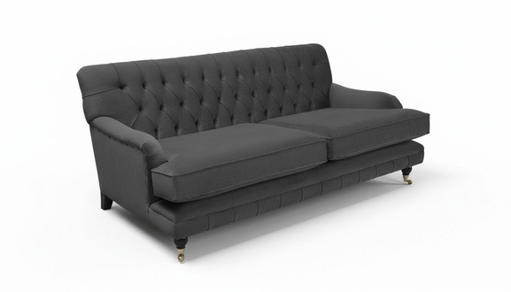 Chesterfield Grau Couch Sofa Polster 3 Sitzer Couchen Sitz Garnitur Sofas