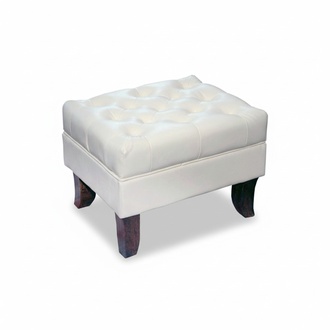 Chesterfield Hocker Leder Polster Fußhocker Chaise Ottomane Relax Pouf Neu