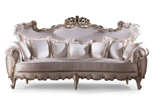Chesterfield Klassischer Dreisitzer Sofa Wohnlandschaft Textilsofa 3 Sitz Barock