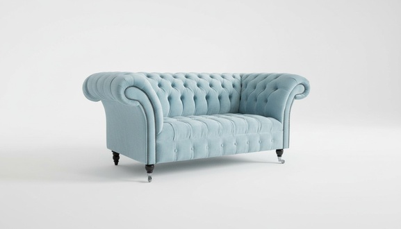 Chesterfield Leder Couch Sofa 2 Sitzer Polster Sofas Design Luxus Sofas