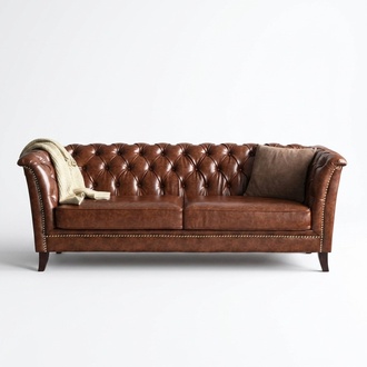Chesterfield Leder Polster Design Sofa Luxus Couch Klassische Sofa