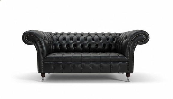 Chesterfield Ledersofa Couch Polster 2 Sitzer designer Textil Sofas Couchen