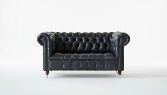 Chesterfield Ledersofa Couch Polster designer 2 Sitzer Textil Sofas Couchen Neu