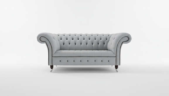 Chesterfield Ledersofa Couch Polster designer 2 Sitzer Sofas Couchen Neu