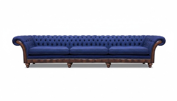 Chesterfield Luxuriöses Dreisitzer Sofa Moderne Couch Stoffsofas Möbel
