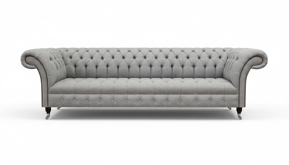 Chesterfield Möbel Sofa Viersitzer Couch Wohnzimmer Textil Einrichtung