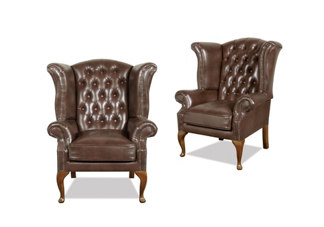 Chesterfield Ohrensessel Queen Sessel Antik Look Couch Polster Fernseh Neu Möbel