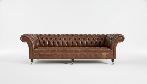 Chesterfield Polster Sofas Design Luxus Couch Sofa 4 Sitzer Leder Couchen