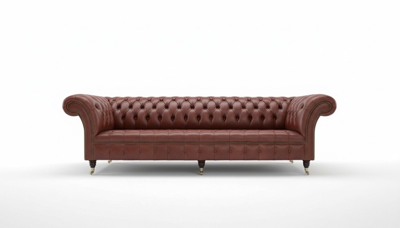 Chesterfield Polster Sofas Design Luxus Couch Sofa 4 Sitzer Leder Couchen