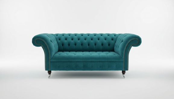 Chesterfield Polster Sofas Design Luxus Stoffsofas Textil Sofa 2 Sitzer Sofa