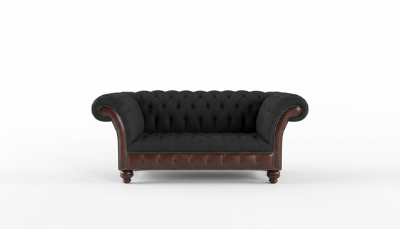 Chesterfield Polster Textil Sofa 2 Sitzer Sofa Sofas Design Luxus Stoffsofas #1