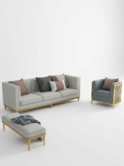 Chesterfield Samt sofa Couch Polster Garnitur 3+1+1 Designer Couchen