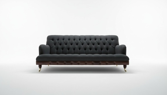 Chesterfield Schwarz Couch Sofa Polster 3 Sitzer Couchen Sitz Garnitur