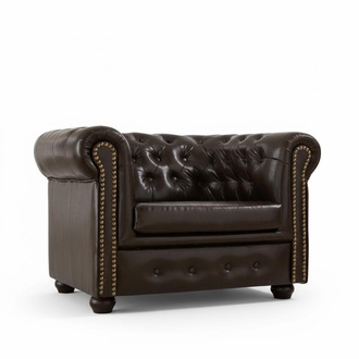 Chesterfield Sessel Fernseh Couch 1 Sitzer Sofa Leder Stoff Couchen Polster Neu