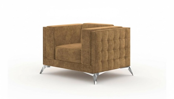 Chesterfield Sessel Fernseh Couch 1 Sitzer Sofa Stoff Couchen Polster Textil Neu