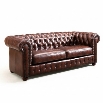 Chesterfield Sofa 2 Sitzer Kunstleder Polster Design Luxus Couch Klassische
