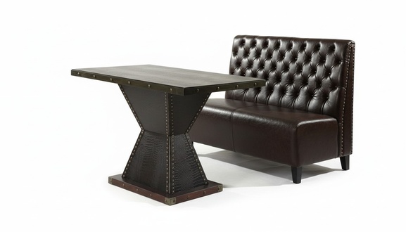 Chesterfield Sofa Bank Couch Sitzbank Braun Wartezimmer Wohnzimmer