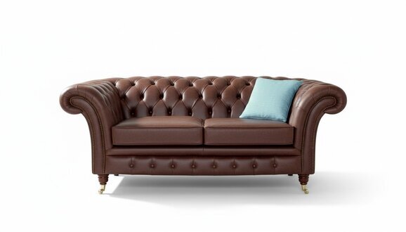 Chesterfield Sofa Couch Polster Sofas Klassischer 2 Sitzer Leder Textil Neu 2007