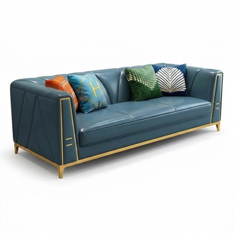 Chesterfield Sofa Couch Dreisitzer Polster Couch 3er Couchen Polster Leder Neu