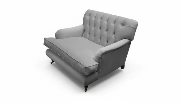 Chesterfield Sofa Couch Polster 1,5 Sitzer Sofas Klassisch Blauer Einsitzer
