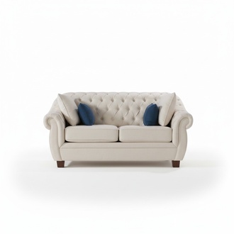 Chesterfield Sofa Couch Polster Stoff Leder Couchen Polster Garnitur 2 Sitzers