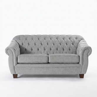 Chesterfield Sofa Couch Polster Stoff Leder Couchen Polster Garnitur 2 Sitzer