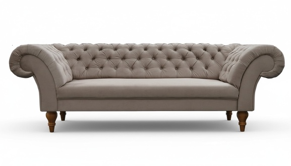 CHESTERFIELD SOFA COUCH STOFF SOFAGARNITUR TEXTIL 3 SITZER NEU MADE IN EU