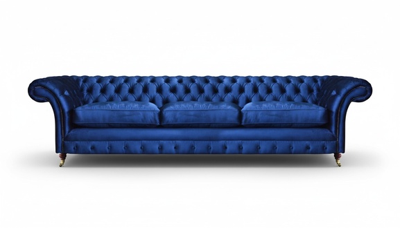 Chesterfield Sofa Dreisitzer Couch Modern Sitzmöbel Einrichtung Polster Stoff