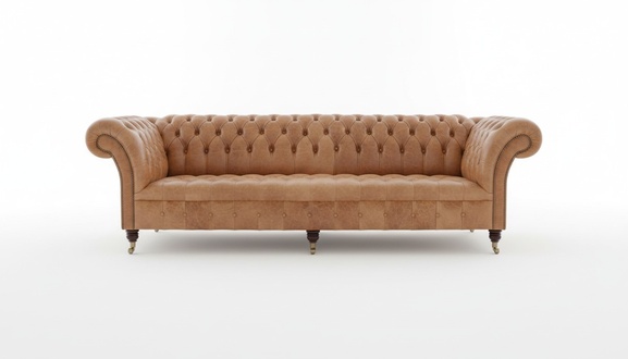 Chesterfield Sofa Leder Polster Design Luxus Couch Klassische Sofa 4 Sitzer