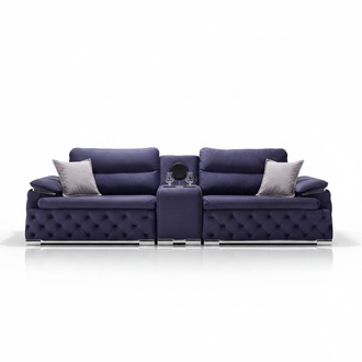 Chesterfield Sofas Couches Polsterung 4 Sitzer Lila Design xxl Big Sofa Couch
