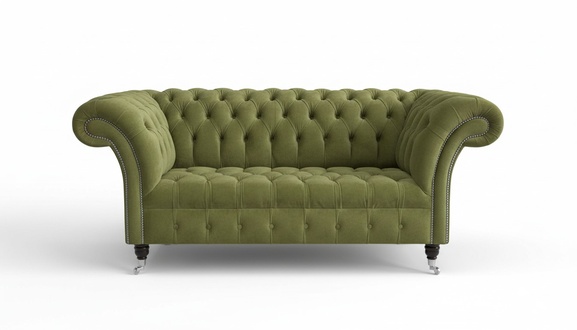 Chesterfield Textil Design Luxus Stoffsofas Sofa 2 Sitzer Sofa Polster Sofas Neu