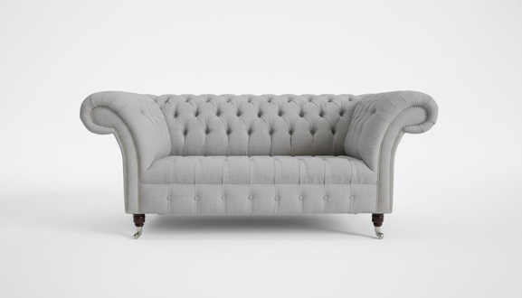 Chesterfield Textil Polster Sofas Design Sofa 2 Sitzer Sofa Luxus Stoffsofas