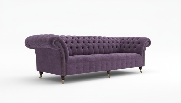 Chesterfield Textil Sofa 4 Sitzer Sofa Polster Sofas Design Luxus Stoffsofas