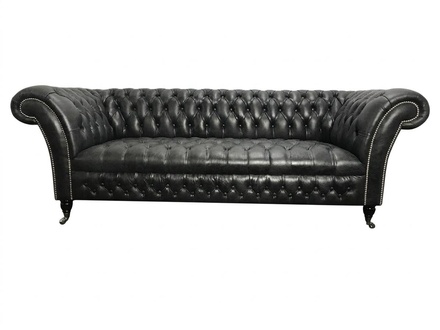 Chesterfield Vintage Echtleder Luxus Sofa Original Couch Sitz 100% Leder Sofort