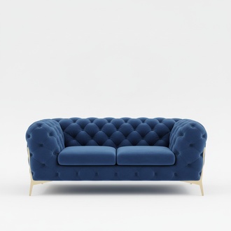 Chesterfield Zwei Sitzer 2 Sitz Couch Polster Sitz Sofa Couchen Design Italien