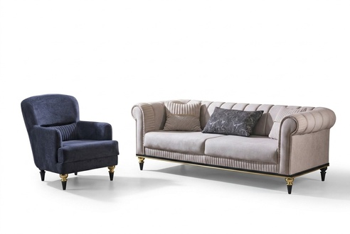 Couch Sofagarnitur Wohnlandschaft Lounge Sofa Sitzgruppe Polstermöbel 3+1