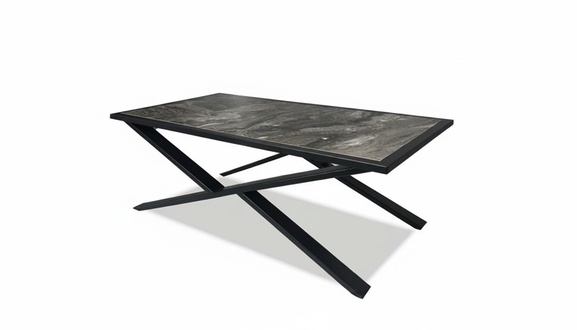 Couchtisch Beistelltisch Marmoroptik Metallgestell Industrial Design