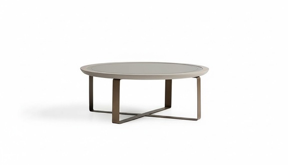 Couchtisch Modern Beistelltisch Kaffeetisch Sofatisch Beige Metall
