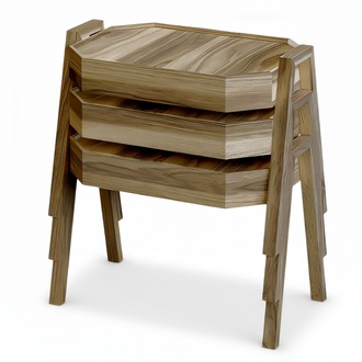 Couchtisch-Set aus Holz in Braun modern und robust