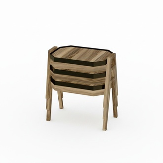 Couchtisch-Set aus Holz in Braun modern elegant