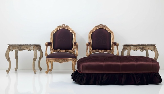 Couchtisch Tisch Beistelltisch Wohnzimmertisch Holz Royal Beistell Barock Rokoko