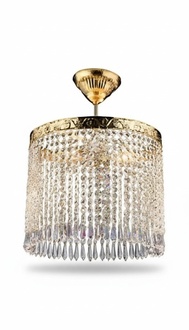 Deckenlampe Deckenleuchter Kronleuchter Gold Lüster Kristall Lampe