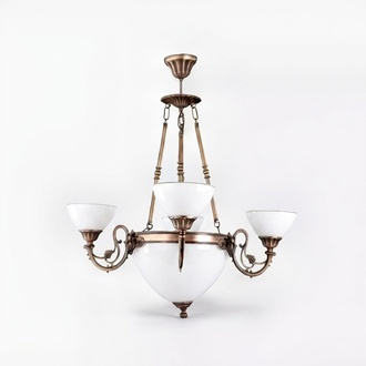 Deckenlampe Deckenleuchter Kronleuchter Lampe Lüster Glas Art Weiß