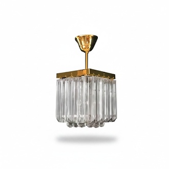 Deckenlampe Deckenleuchter Luxus Gold Kronleuchter Lüster Kristall Art