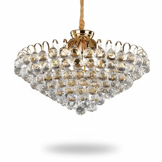 Deckenleuchter Luxus Gold Kronleuchter Deckenlampe Lüster Kristall Art