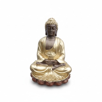 Deko Figur Statue Skulptur 62 cm Figuren Statuen Skulpturen Goldene Buddha (B53)