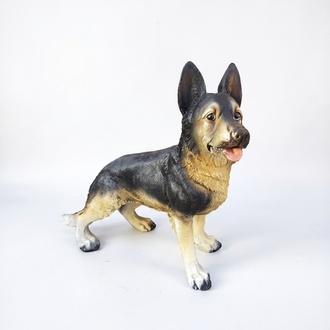 Deko Figur Statue Skulptur 24x32cm Figuren Statuen Skulpturen Garten Hund (A602)